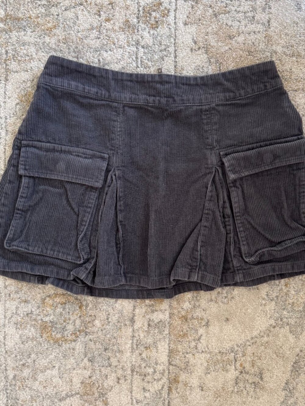 Corduroy Cargo Pleated Mini Skirt - Wild Fable™ Gray S